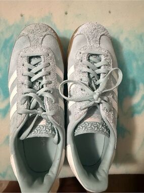 adidas Women's Pale Blue Suede Classic Sneakers
